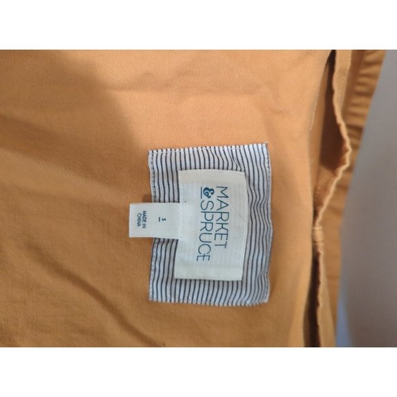 Market & Spruce Kathleen Cargo Full Zip Hooded Jacket Tan Size Small - Picture 11 of 11